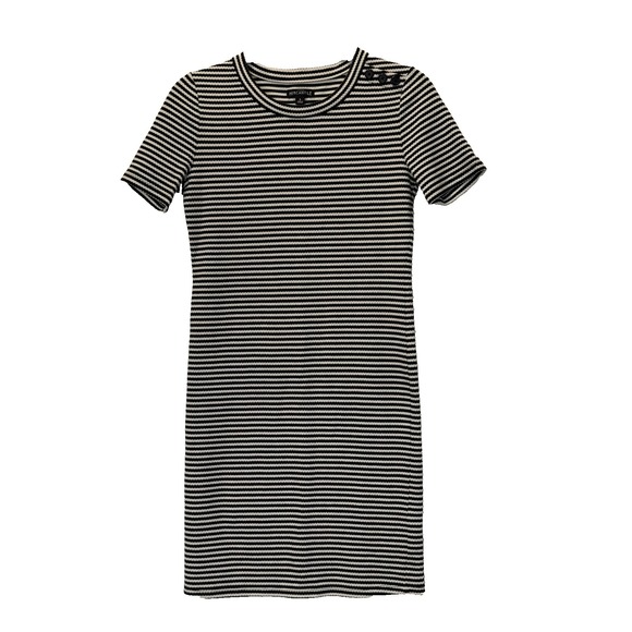 J. Crew Sweaters - J Crew Mercantile Sz S Black & White Striped Short Sleeve Crew Neck Dress